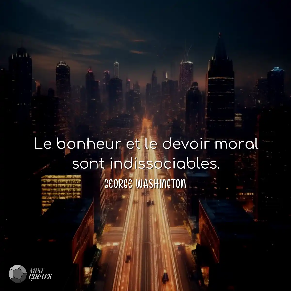 Le bonheur et le devoir moral sont indis