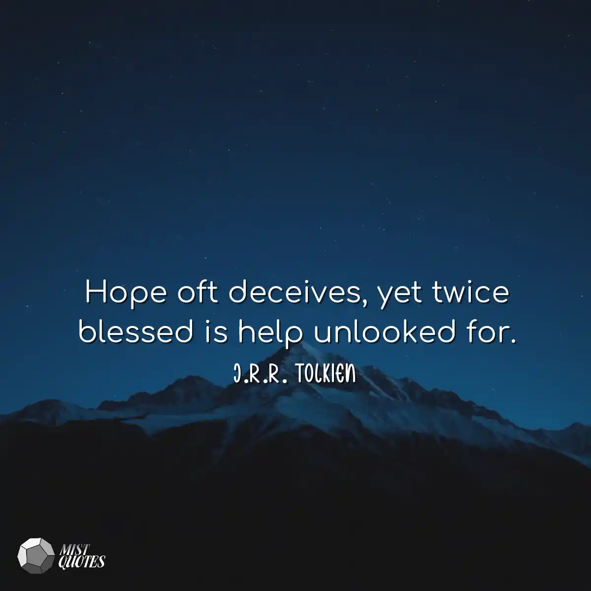 Hope oft deceives, yet twice blessed is 