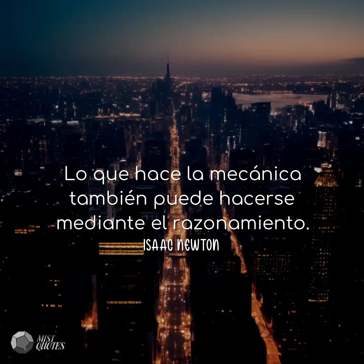 Lo que hace la mecánica también puede hacerse medi