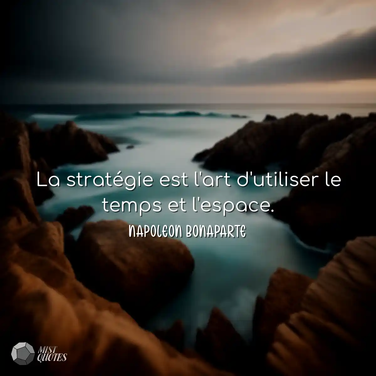 La stratégie est l'art d'utiliser le temps et l'es
