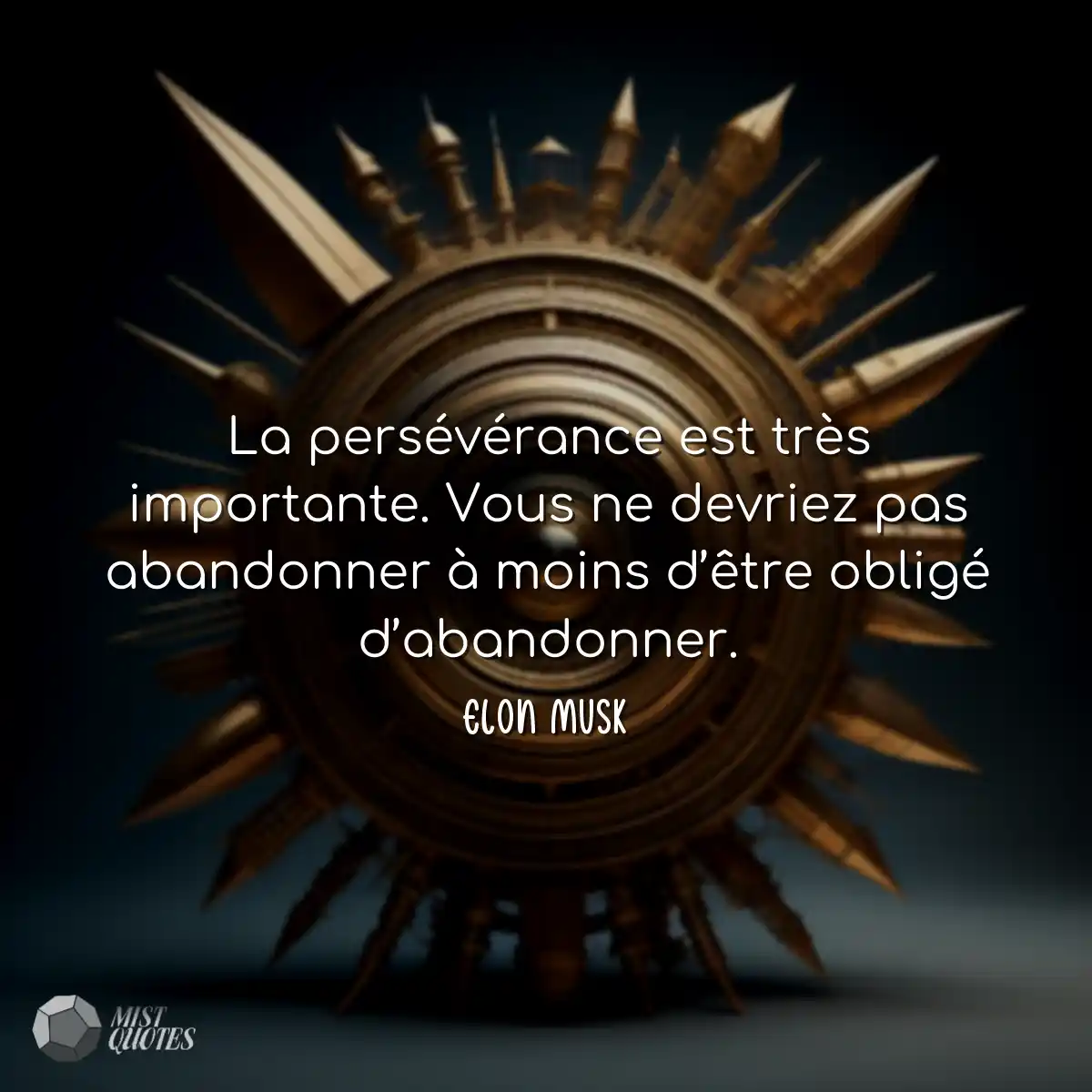 La persévérance est très importante. 
