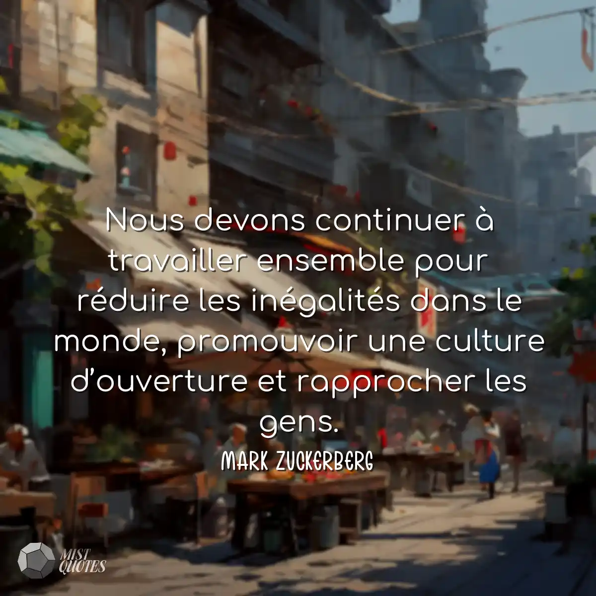Nous devons continuer à travailler ensemble pour r