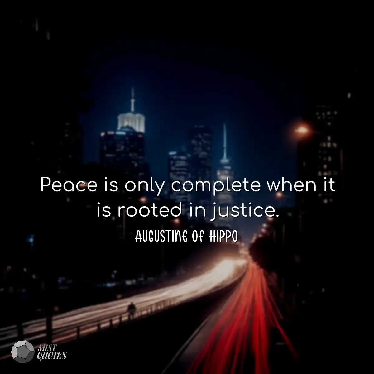 Peace is only complete when it is rooted