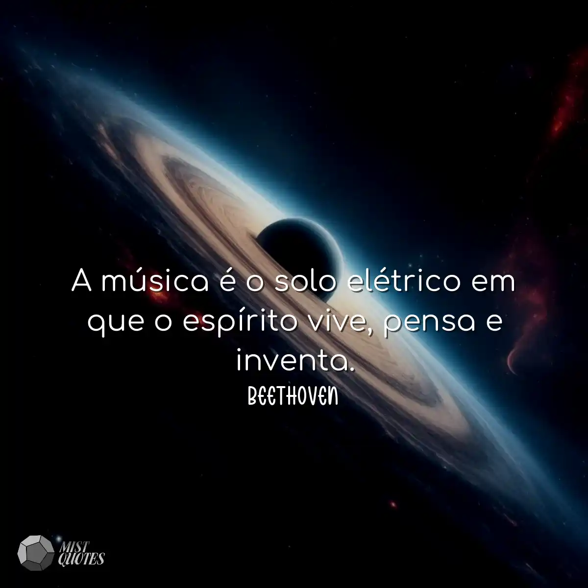 A música é o solo elétrico em que o e