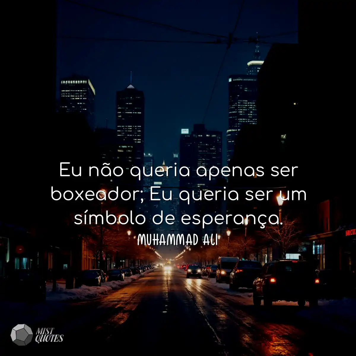 Eu não queria apenas ser boxeador; Eu queria ser u