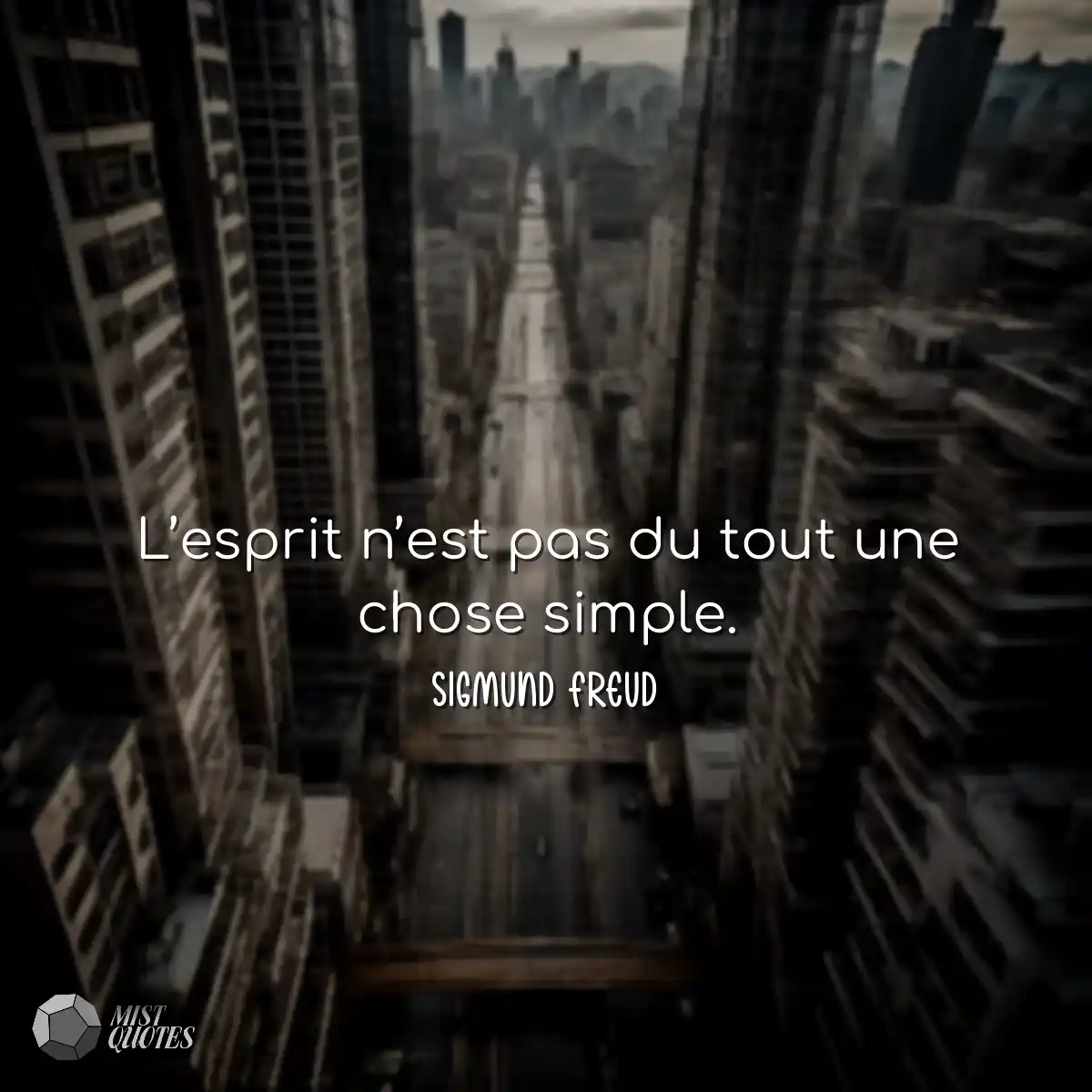 L’esprit n’est pas du tout une chose
