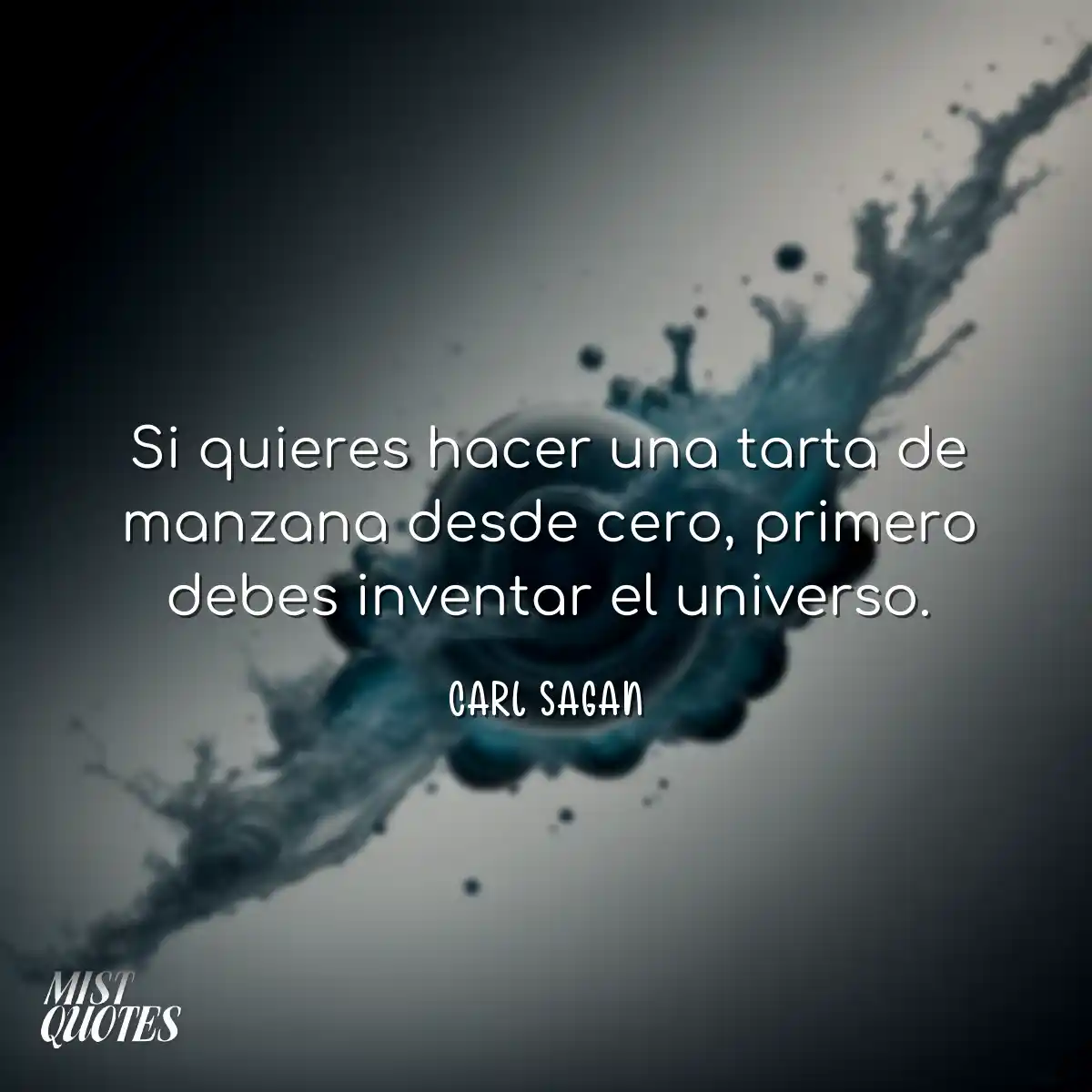 Si quieres hacer una tarta de manzana desde cero, 