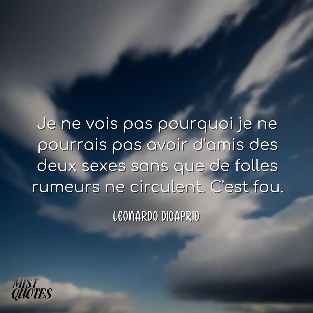 Je ne vois pas pourquoi je ne pourrais p