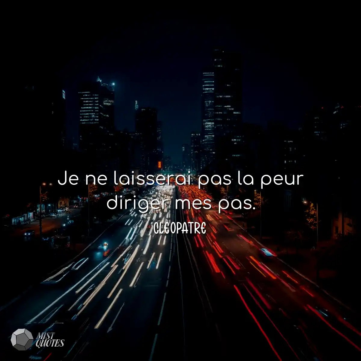 Je ne laisserai pas la peur diriger mes 
