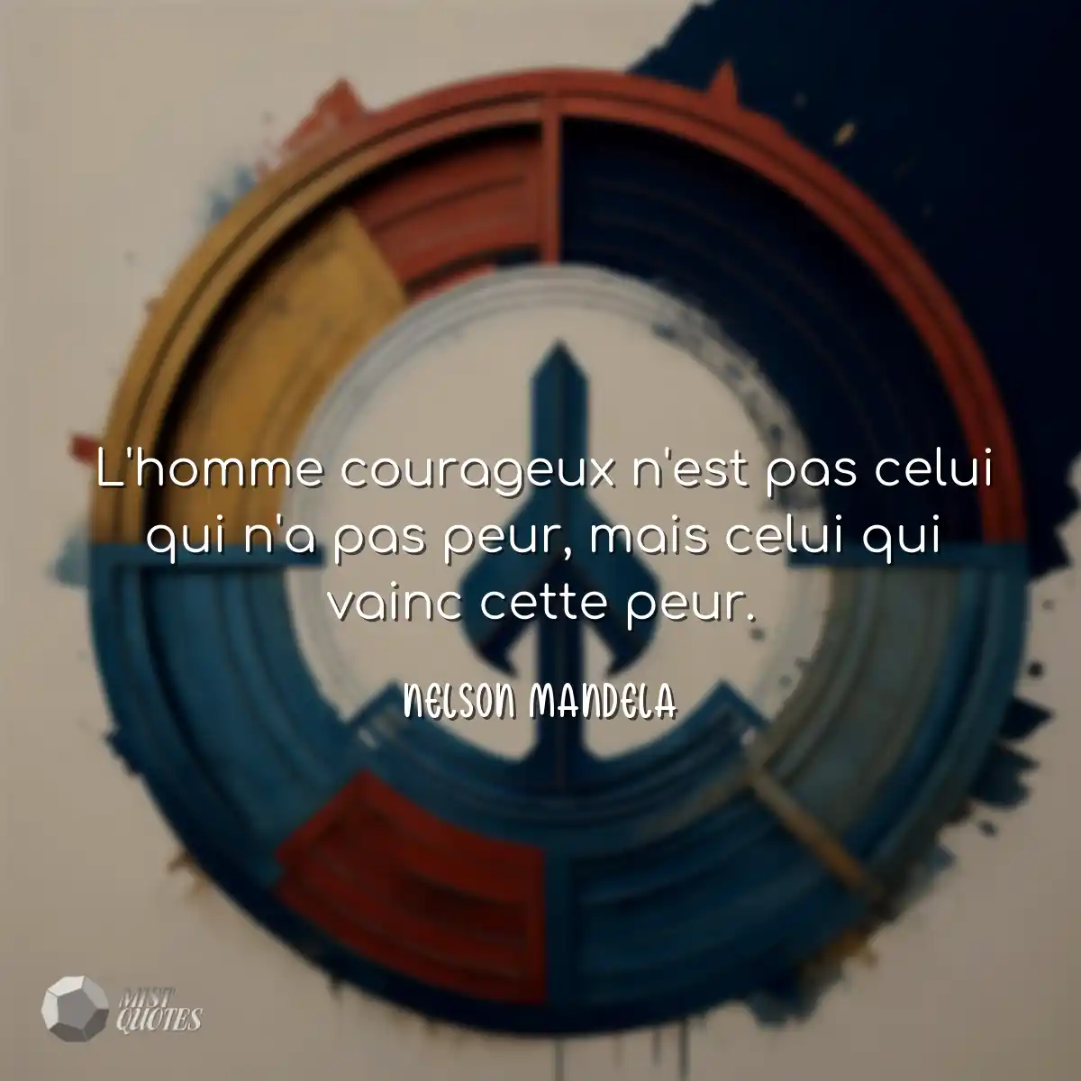 L'homme courageux n'est pas celui qui n'a pas peur