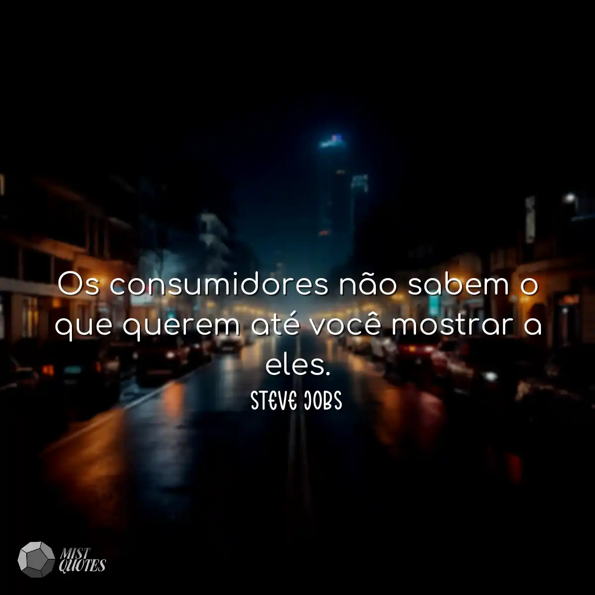 Os consumidores não sabem o que querem até você mo