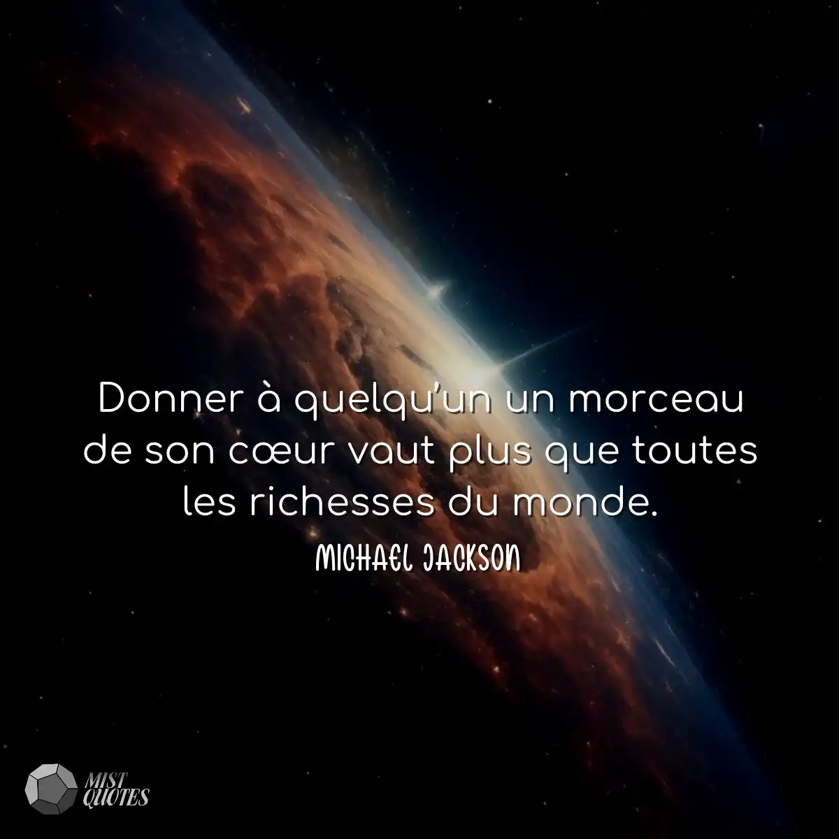 Donner à quelqu’un un morceau de son cœur vaut plu