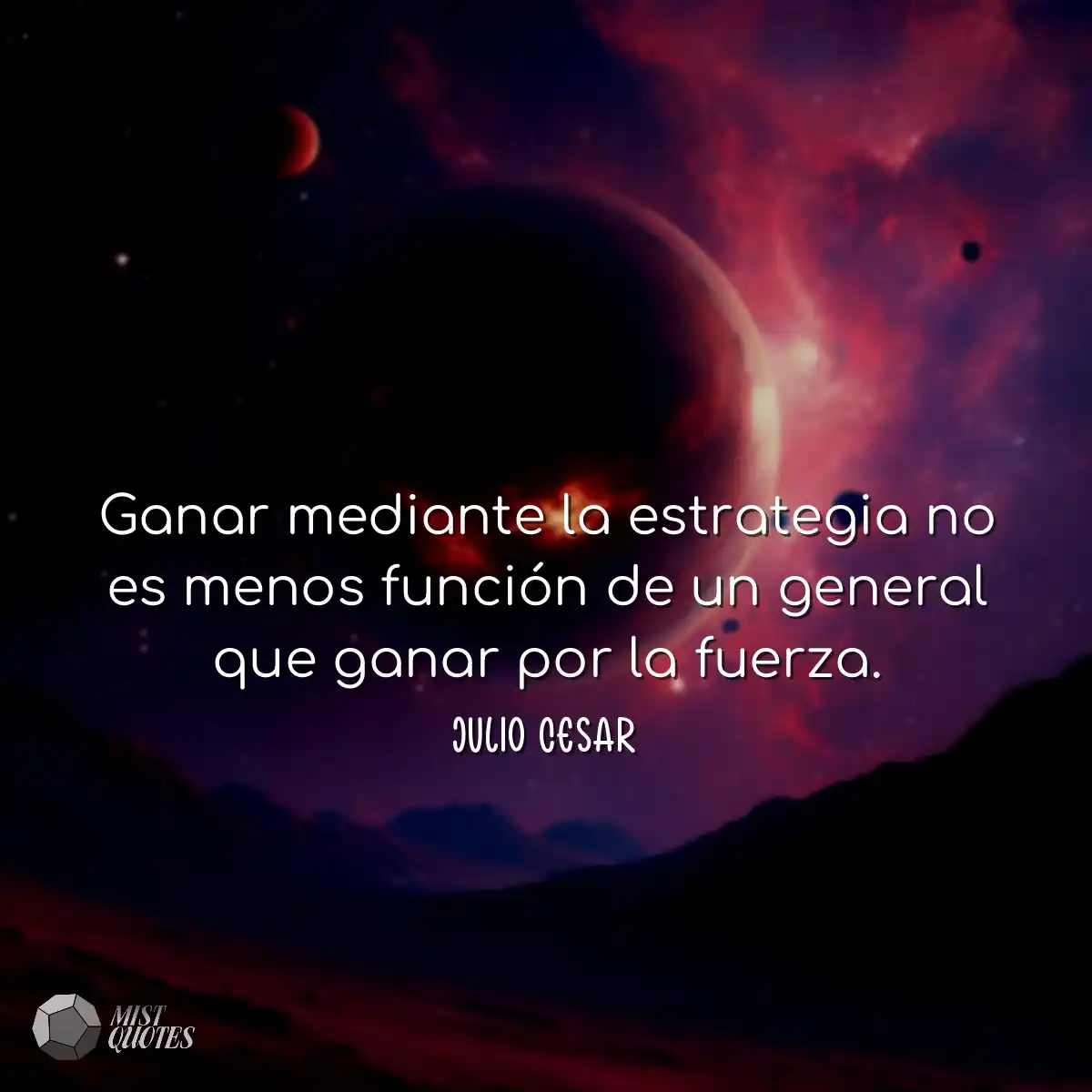 Ganar mediante la estrategia no es menos función d