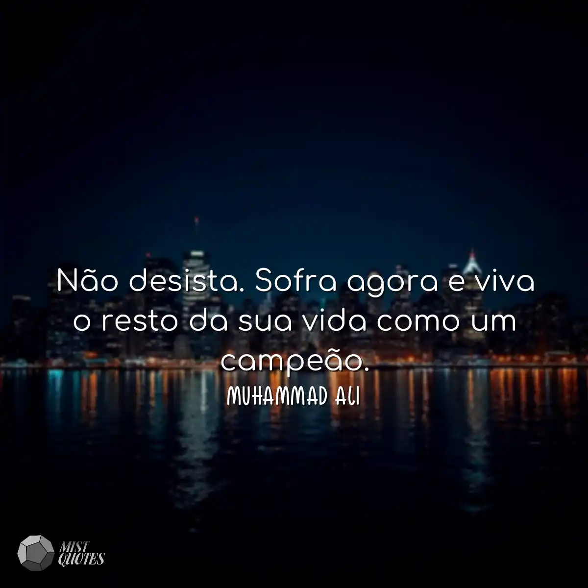 Não desista. Sofra agora e viva o resto da sua vid