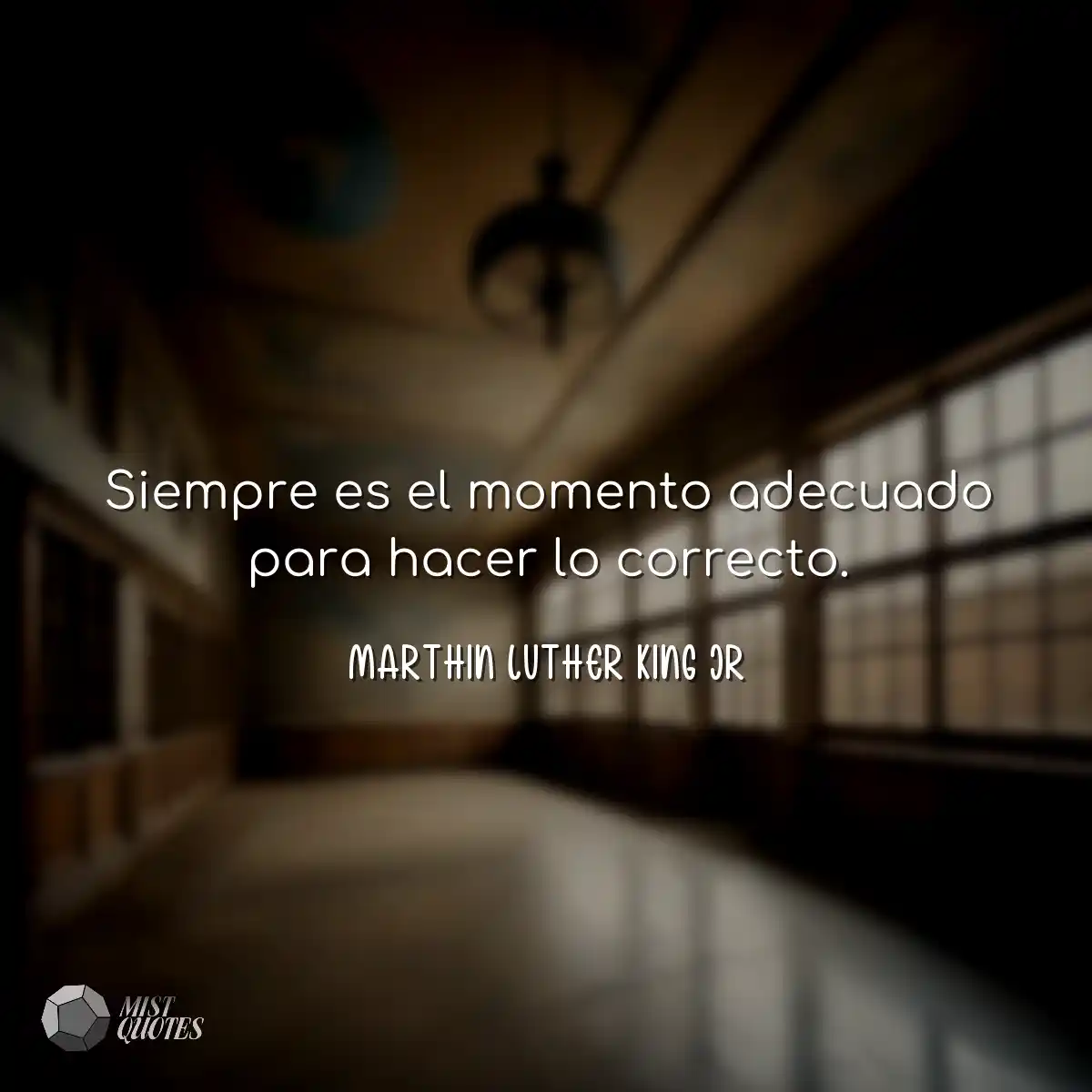 Siempre es el momento adecuado para hacer lo corre