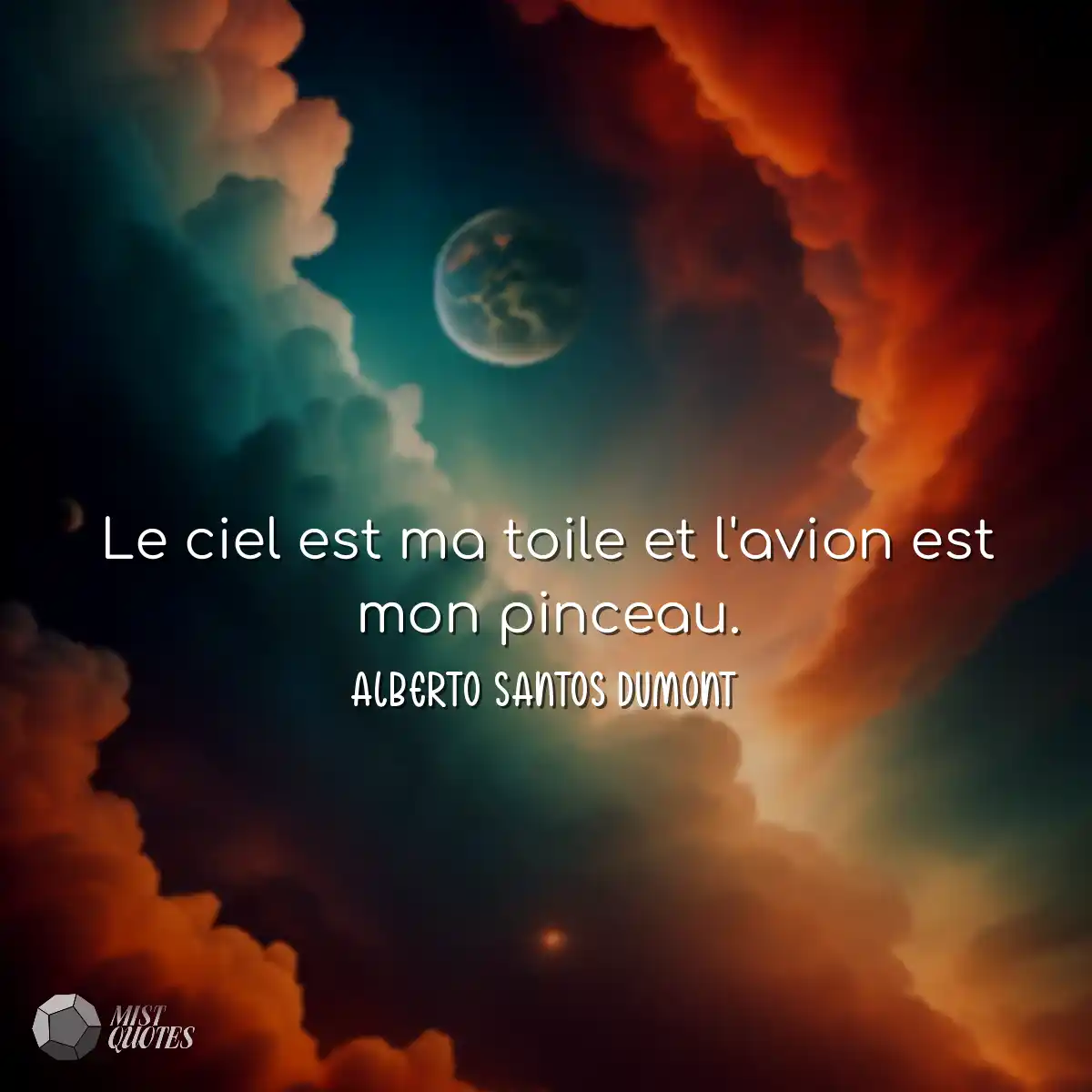 Le ciel est ma toile et l'avion est mon pinceau.