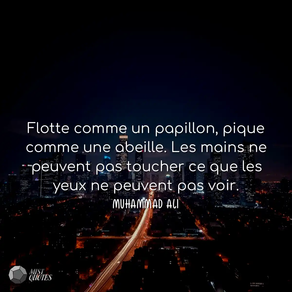 Flotte comme un papillon, pique comme une abeille.