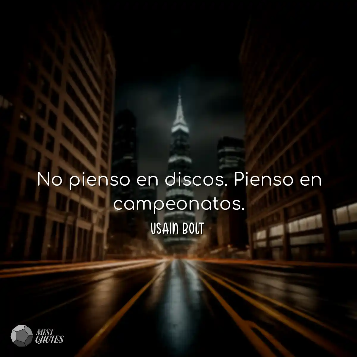 No pienso en discos. Pienso en campeonat