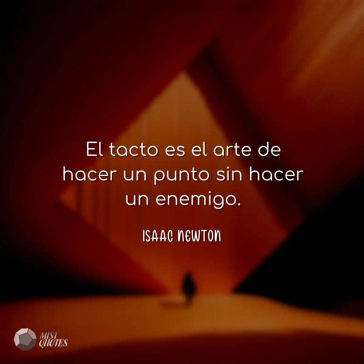 El tacto es el arte de hacer un punto sin hacer un