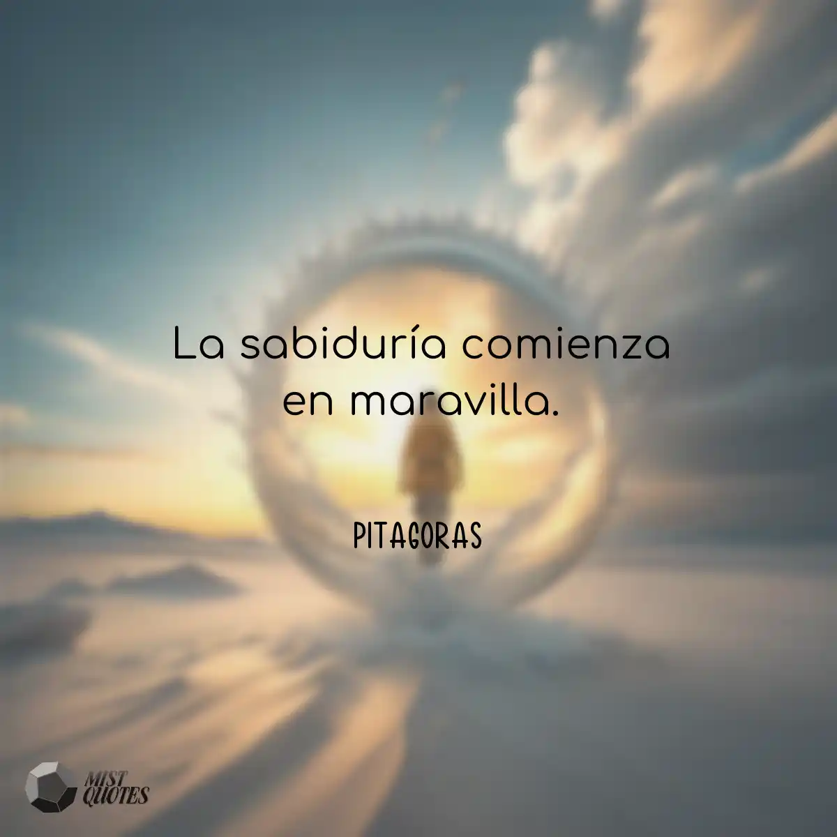 La sabiduría comienza en maravilla.