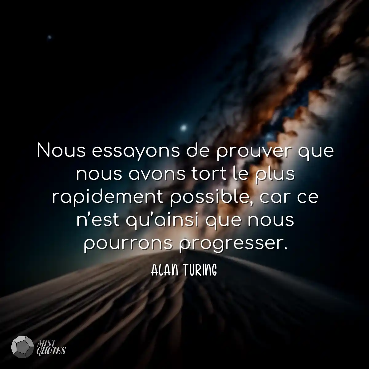 Nous essayons de prouver que nous avons tort le pl
