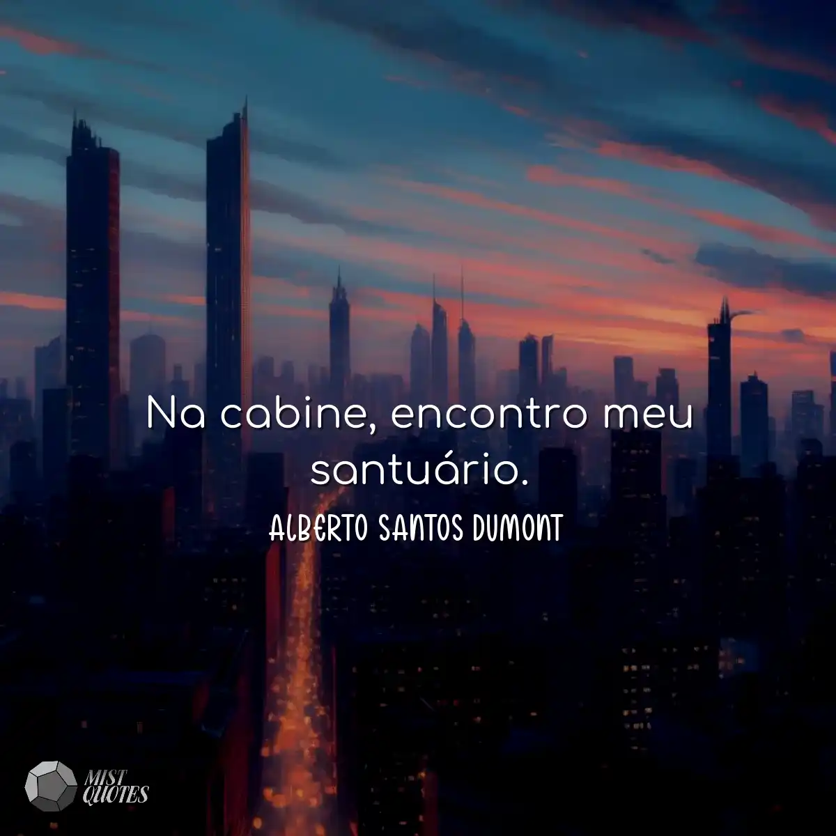 Na cabine, encontro meu santuário.