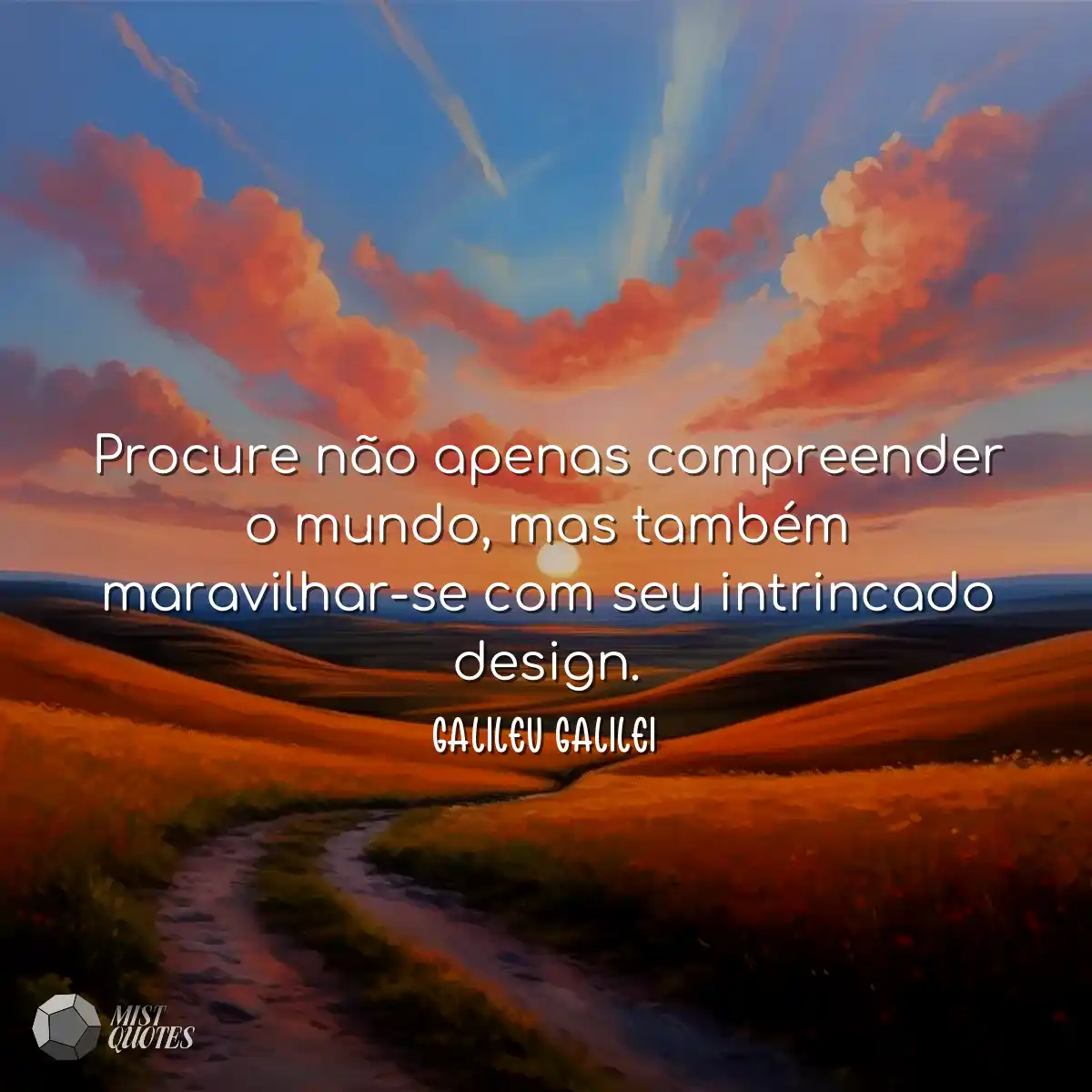 Procure não apenas compreender o mundo, mas também