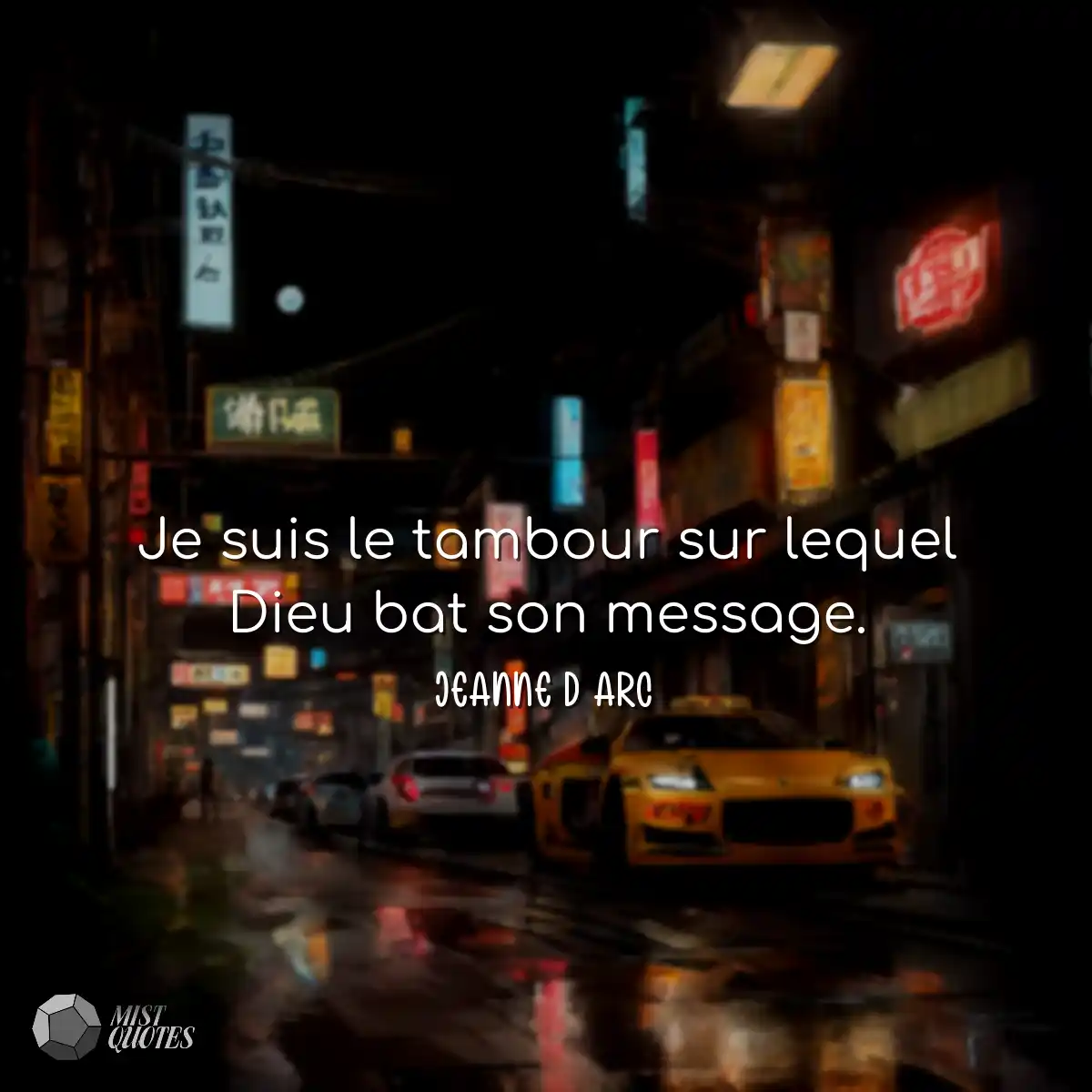 Je suis le tambour sur lequel Dieu bat son message