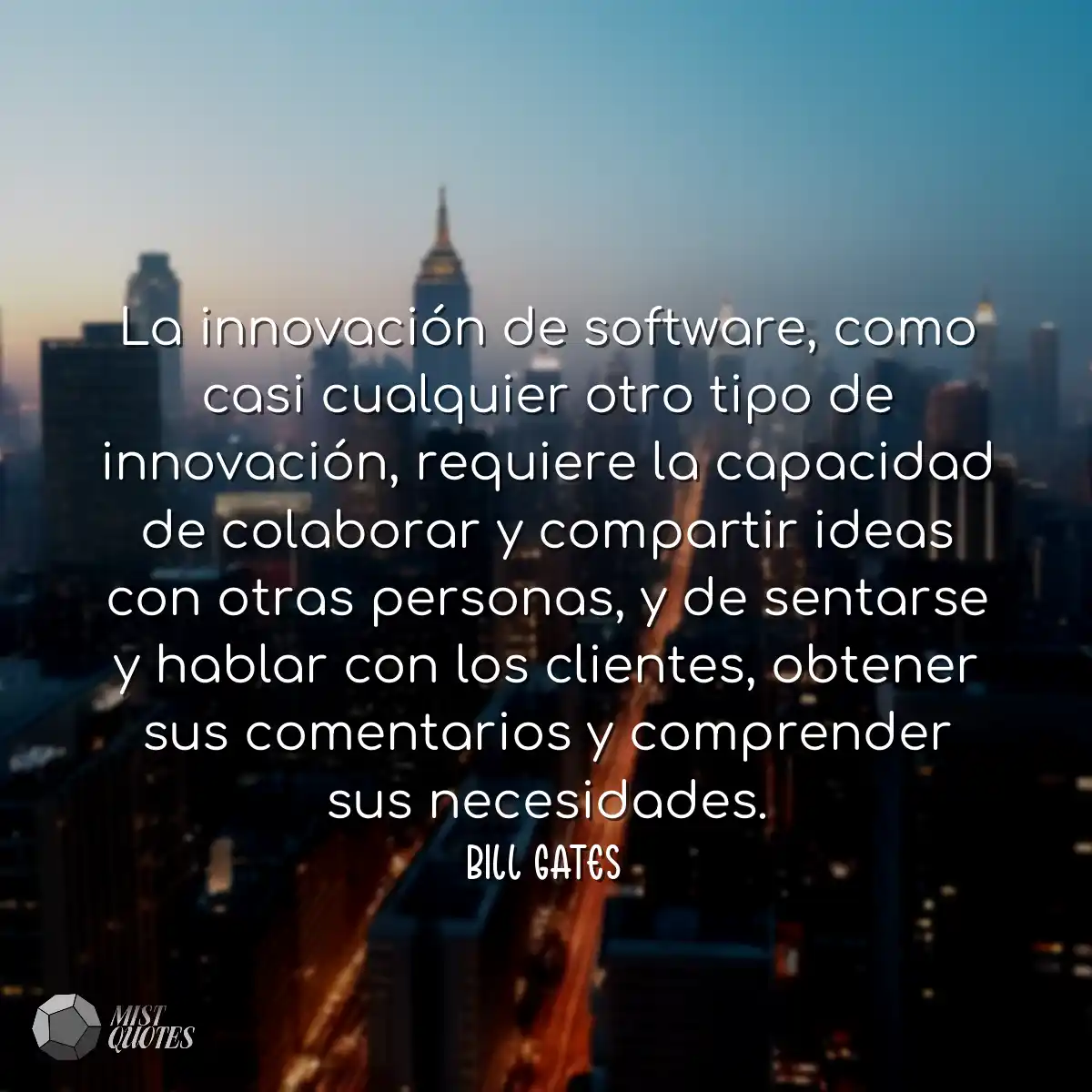 La innovación de software, como casi cu