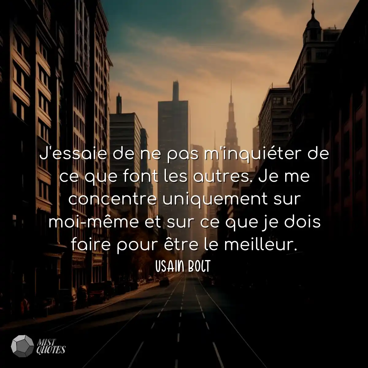 J'essaie de ne pas m'inquiéter de ce qu