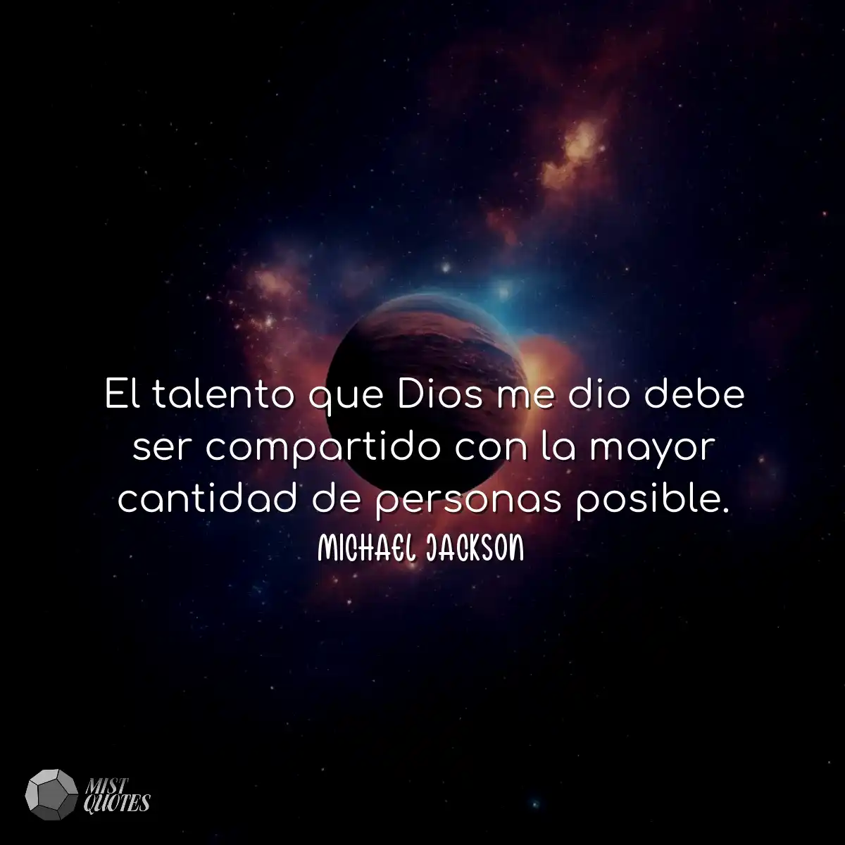 El talento que Dios me dio debe ser compartido con