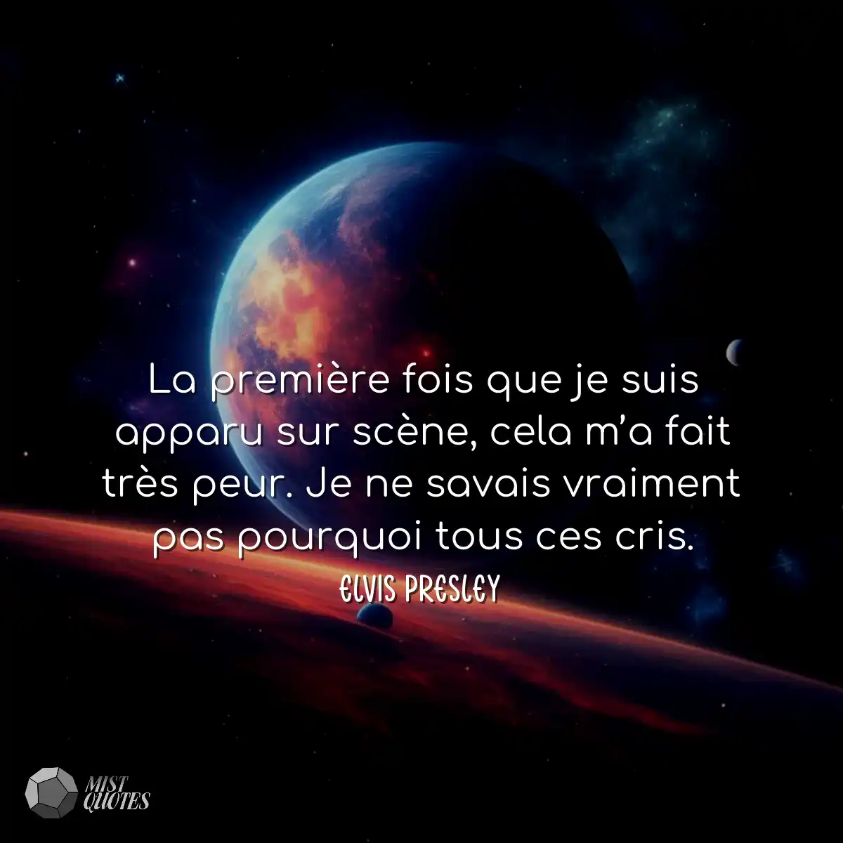 La première fois que je suis apparu sur