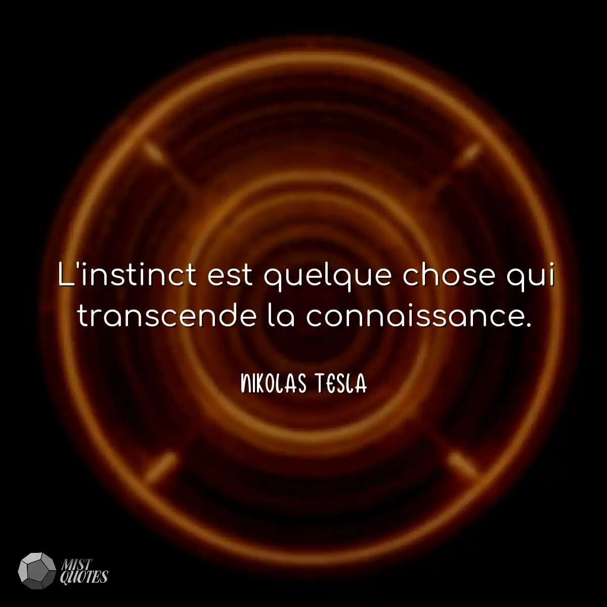 L'instinct est quelque chose qui transcende la con