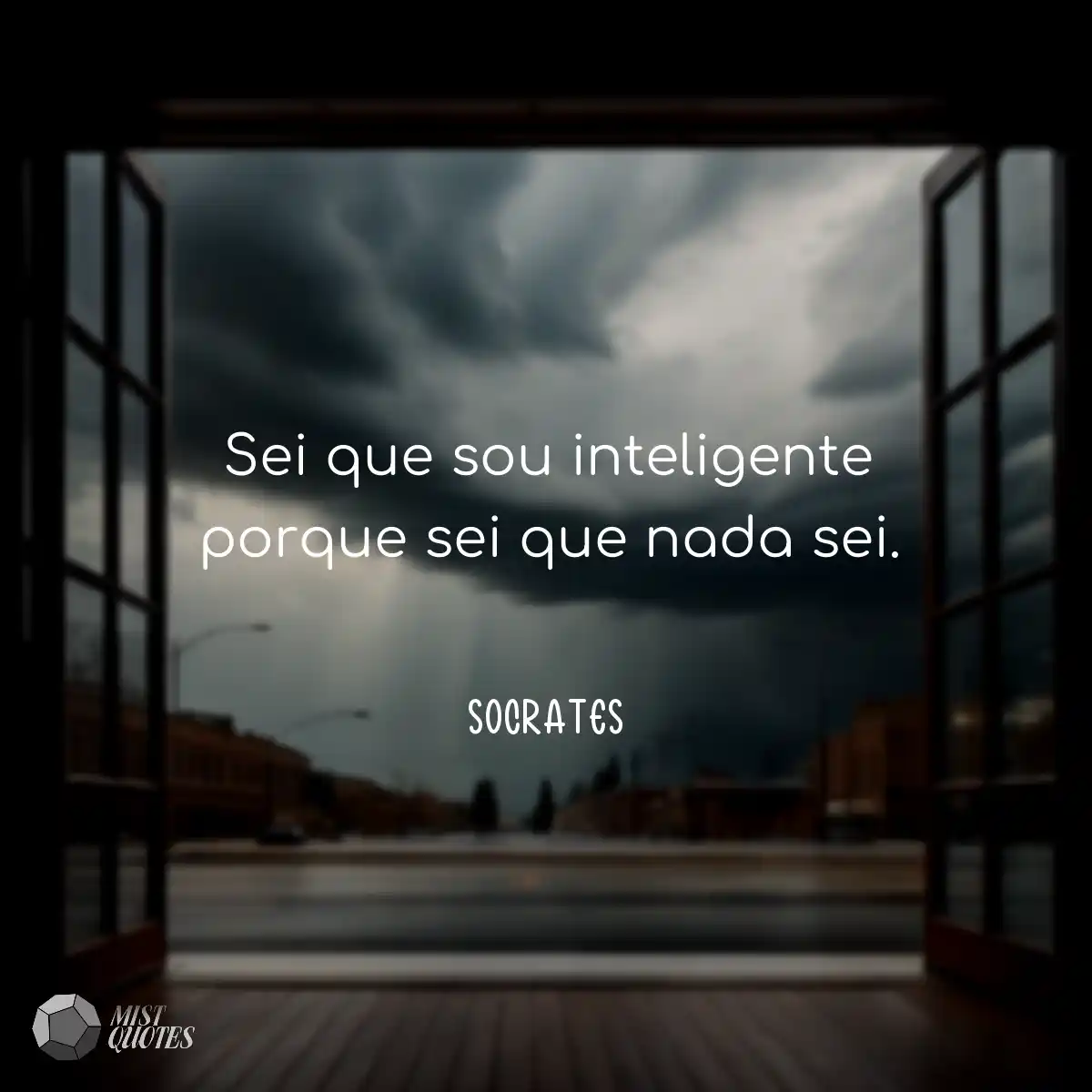 Sei que sou inteligente porque sei que nada sei.