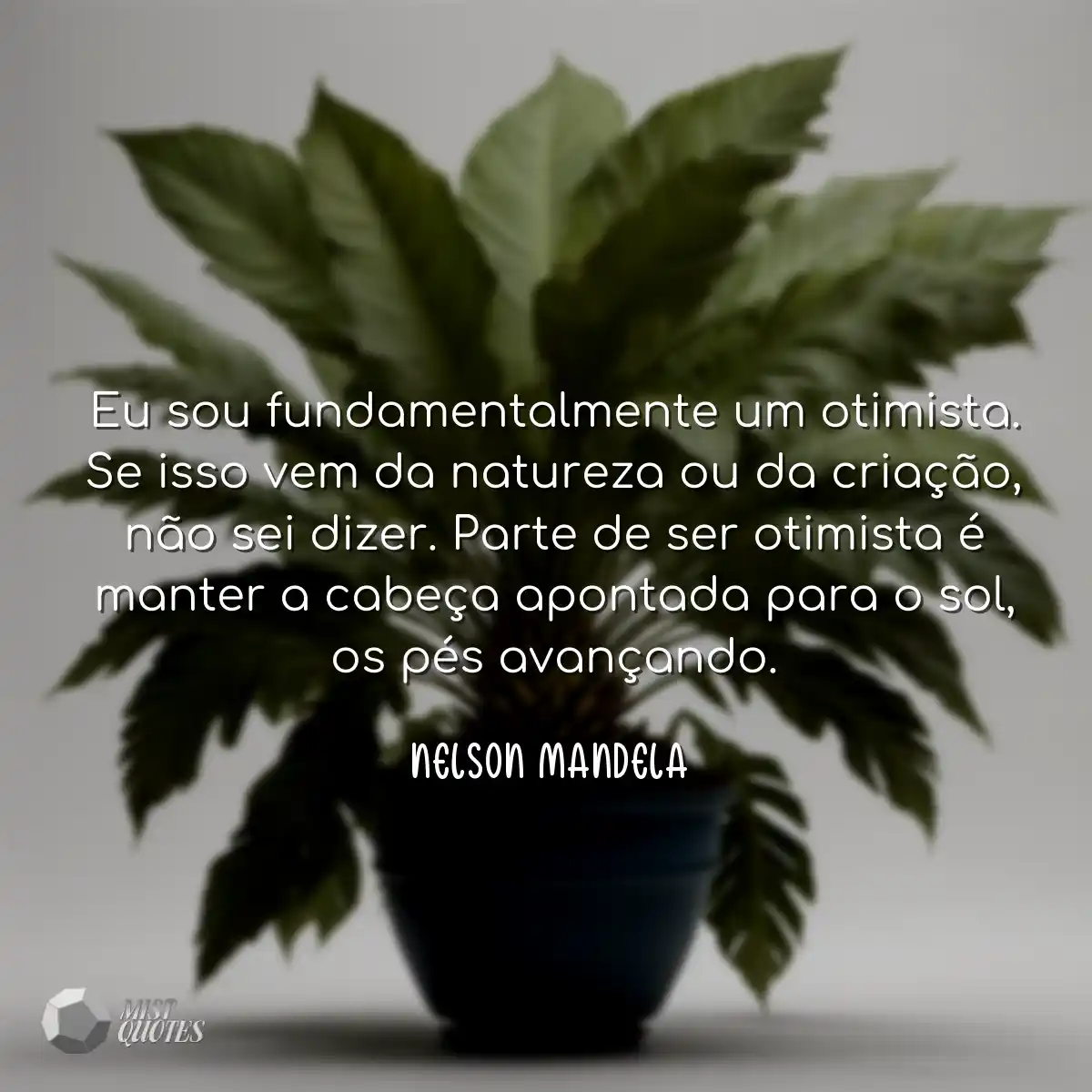 Eu sou fundamentalmente um otimista. Se 