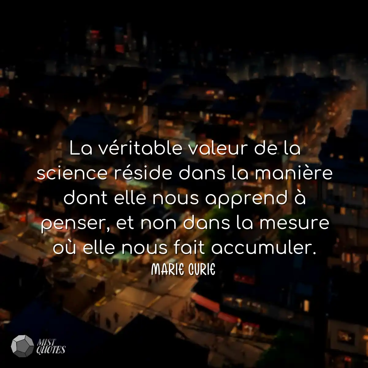 La véritable valeur de la science rési
