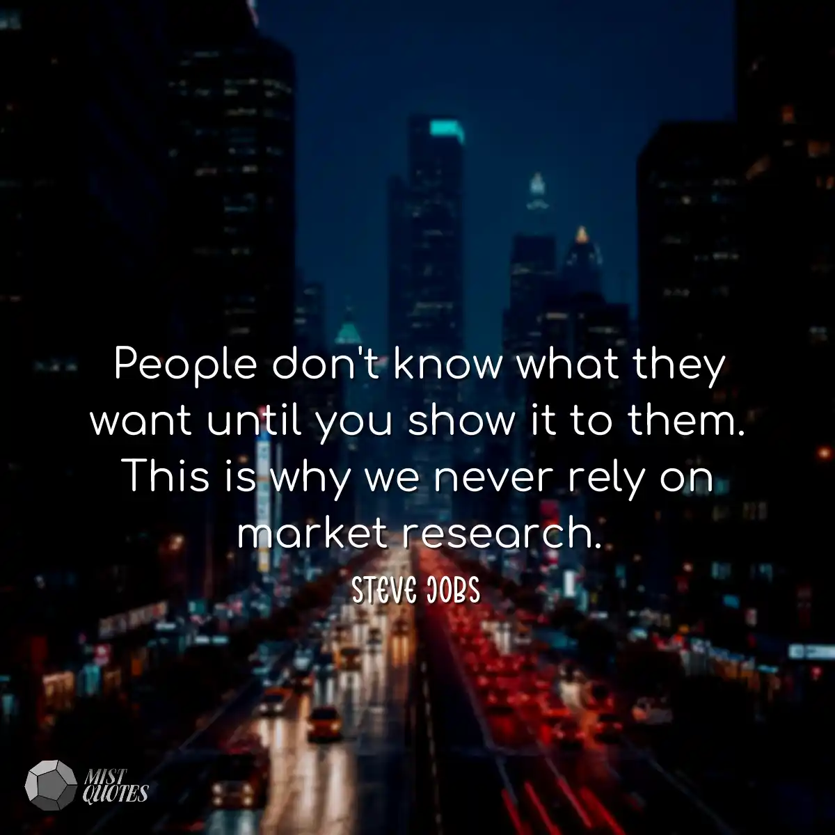 People don't know what they want until y