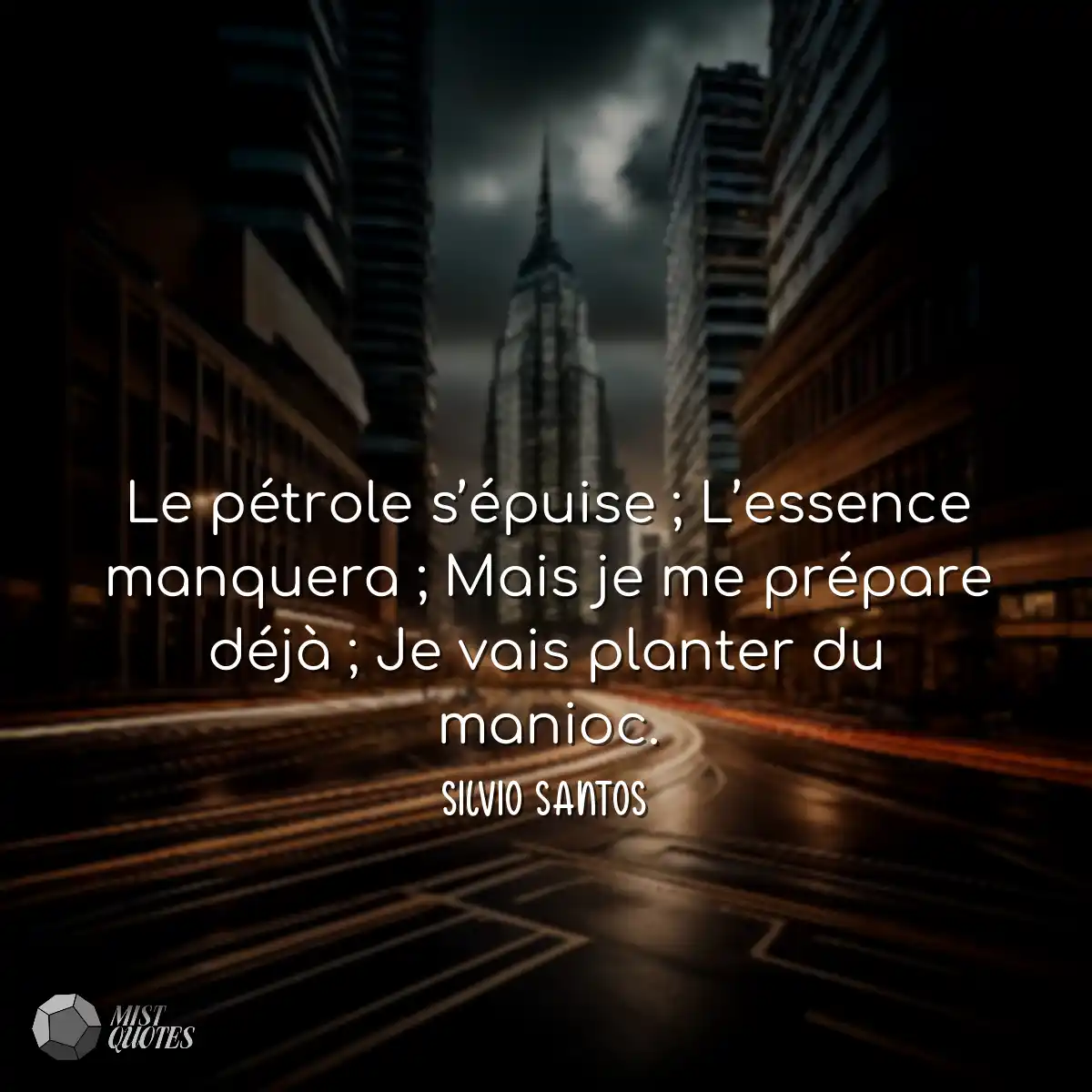 Le pétrole s’épuise ; L’essence ma