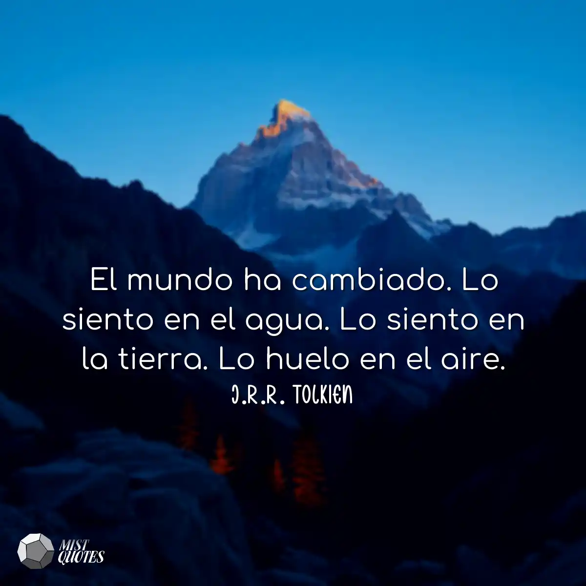 El mundo ha cambiado. Lo siento en el ag