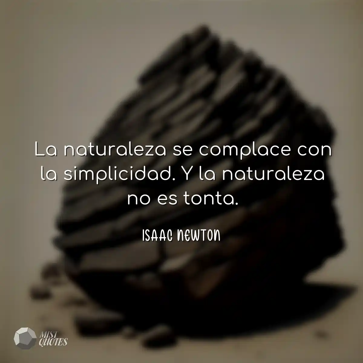 La naturaleza se complace con la simplic