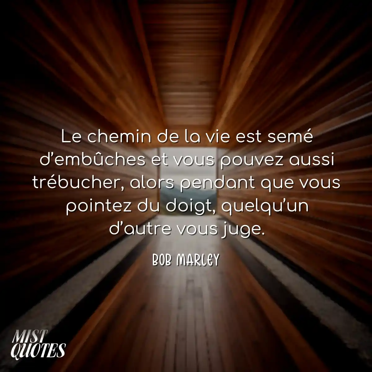 Le chemin de la vie est semé d’embûc