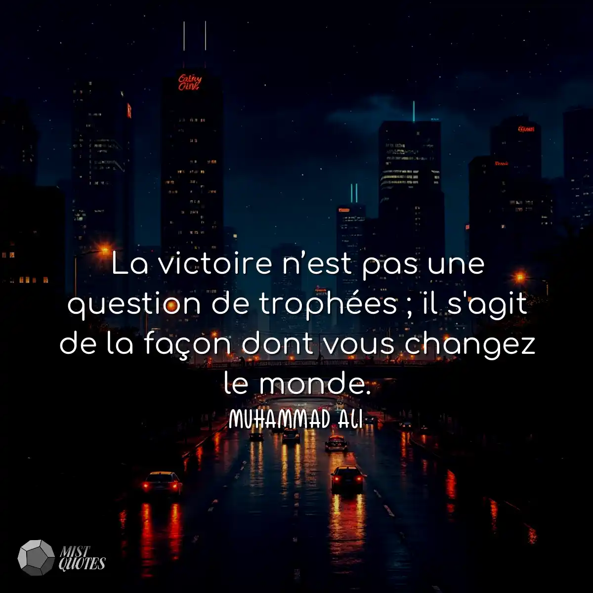 La victoire n’est pas une question de trophées ; i