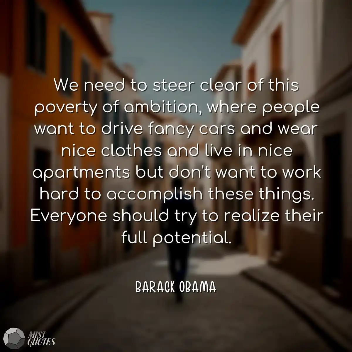 We need to steer clear of this poverty o