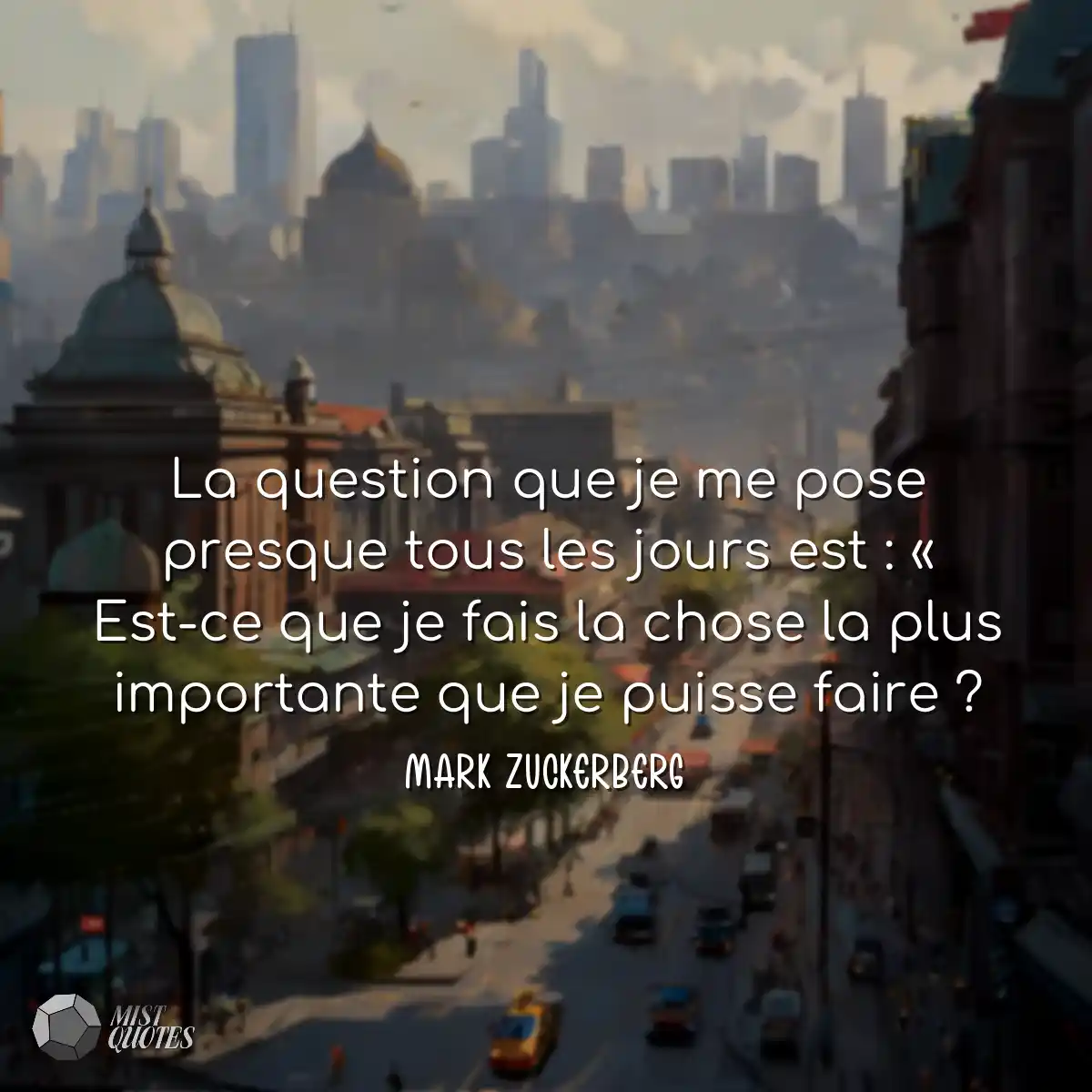 La question que je me pose presque tous les jours 