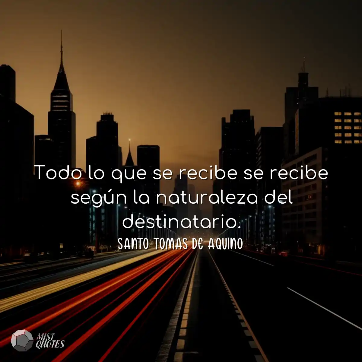 Todo lo que se recibe se recibe según la naturalez