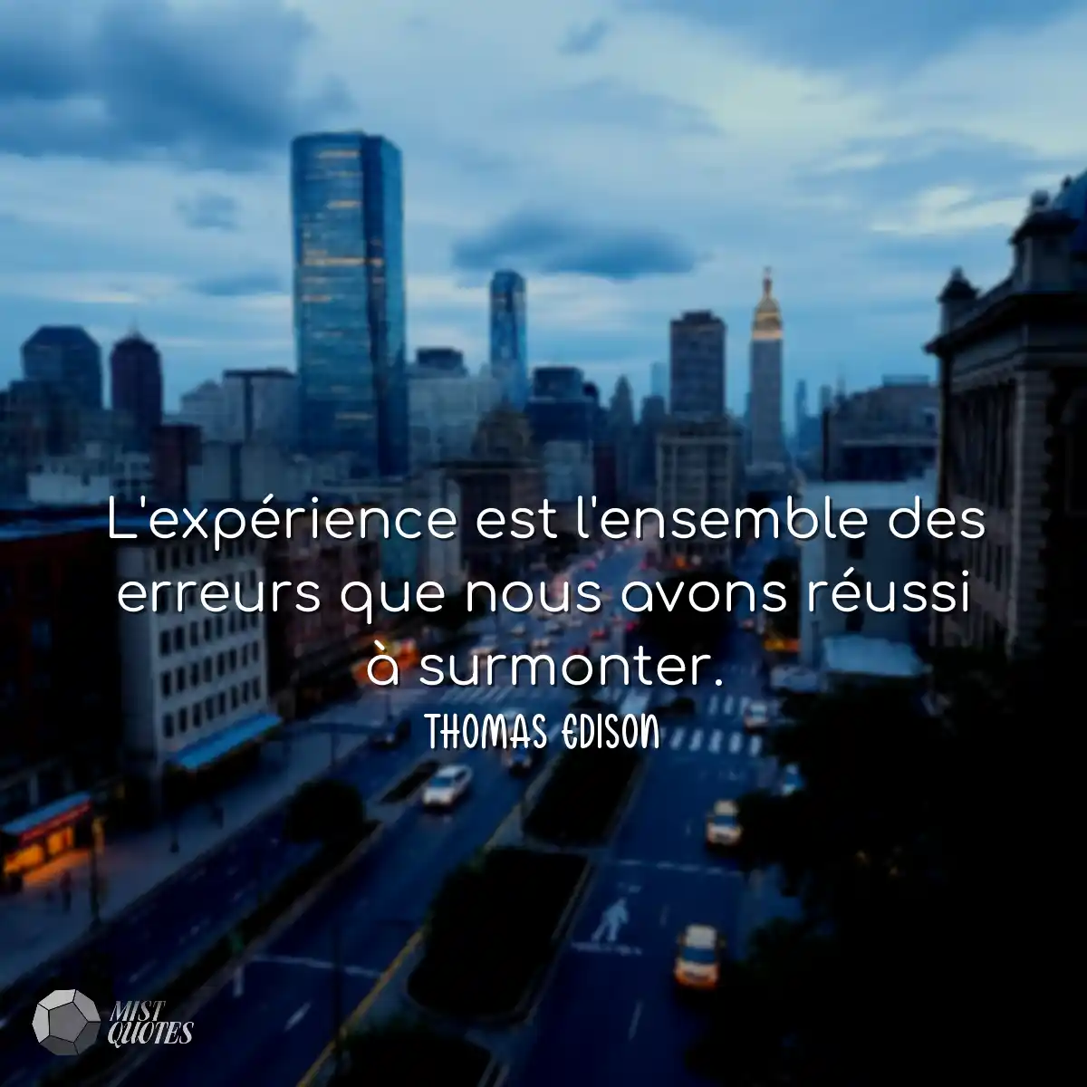 L'expérience est l'ensemble des erreurs