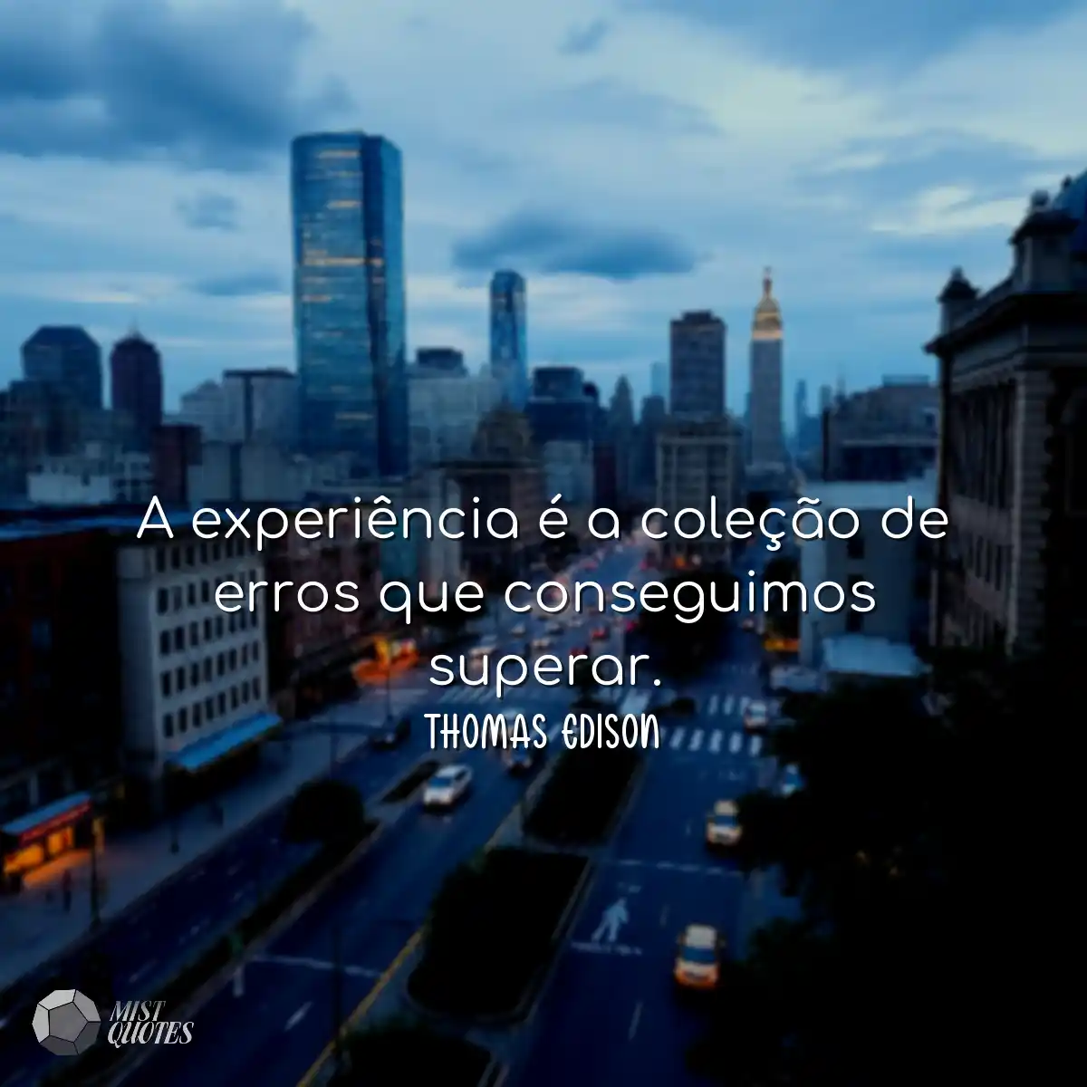 A experiência é a coleção de erros q