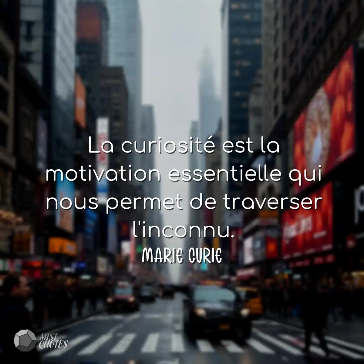 La curiosité est la motivation essentielle qui nou