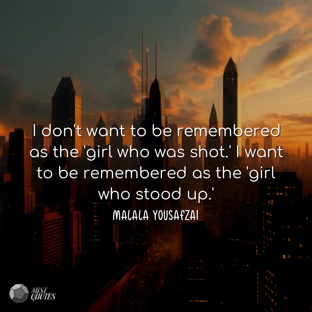 I don't want to be remembered as the 'gi