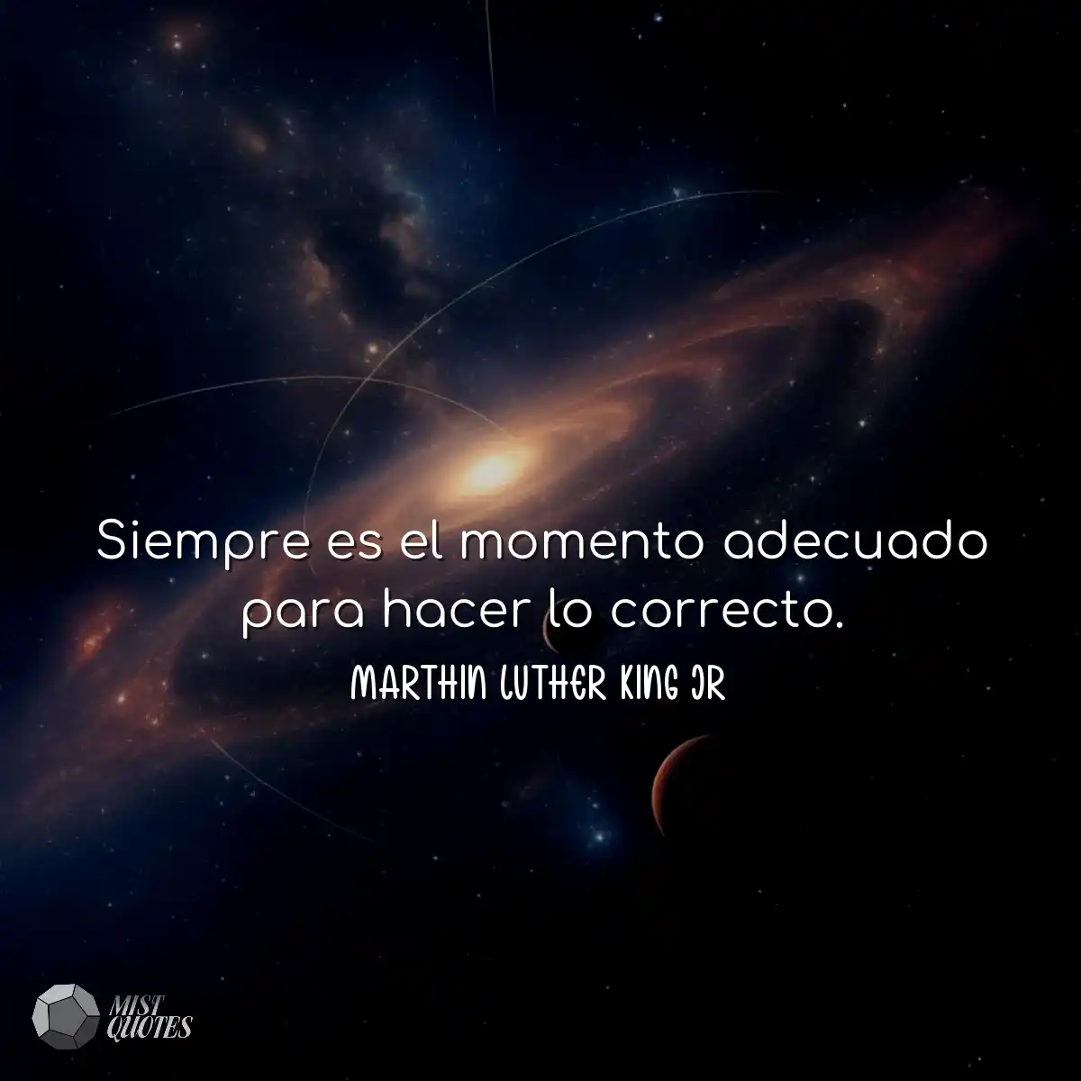 Siempre es el momento adecuado para hacer lo corre